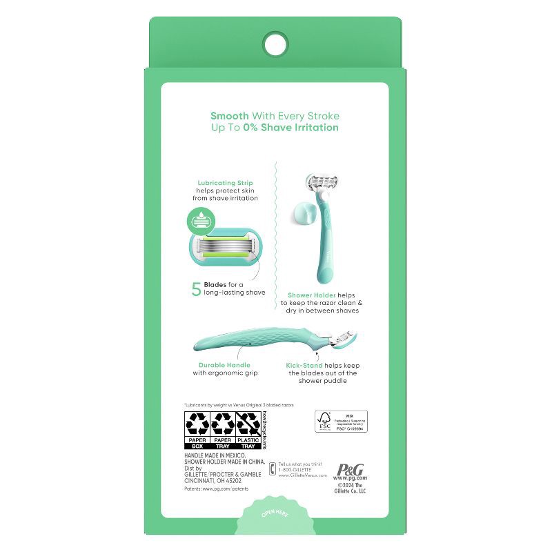 slide 11 of 11, Venus Extra Smooth Women's Razor Handle, 2 Razor Blade Refills and Shower Handle, 1 ct
