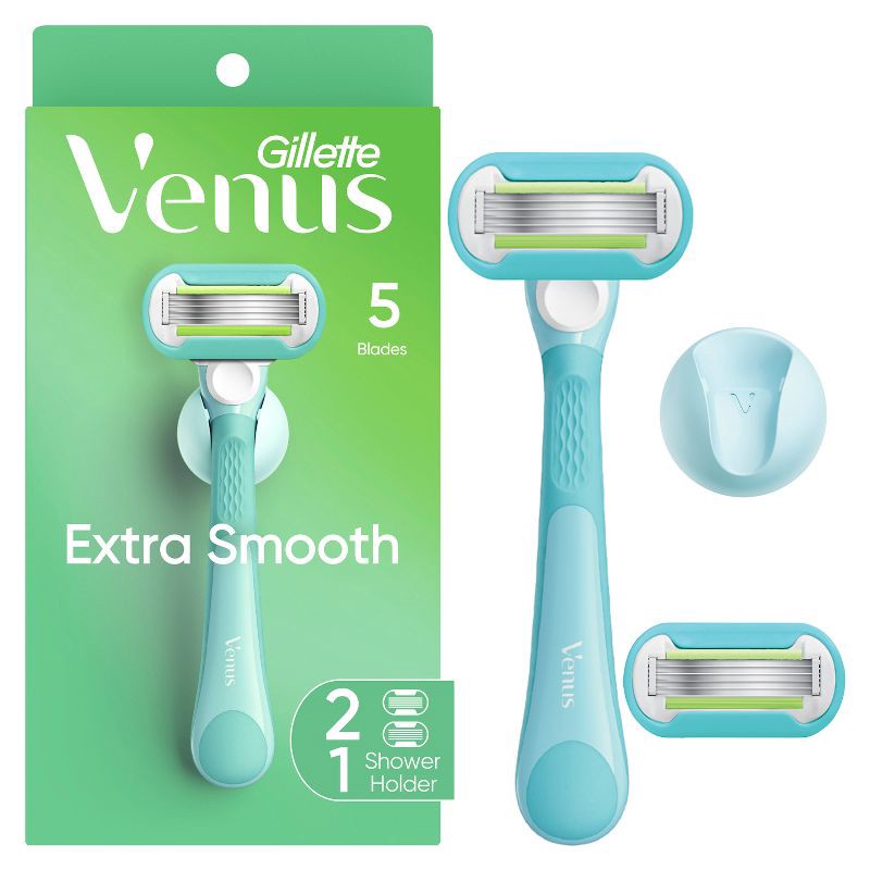 slide 1 of 10, Venus Extra Smooth Pink Women's Razor + 2 Razor Blade Refills, 1 ct