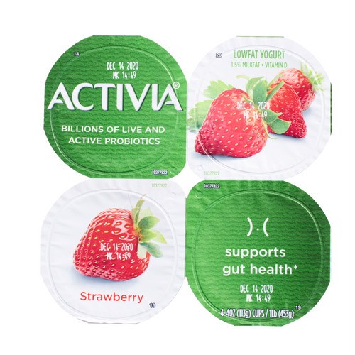 slide 1 of 1, Dannon Activia® lowfat probiotic yogurt, strawberry, 4 ct; 4 oz