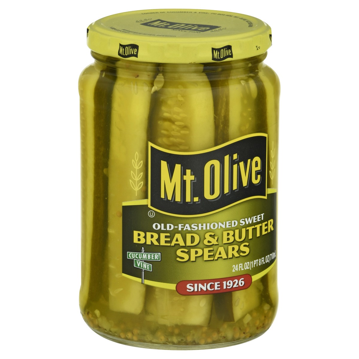 slide 9 of 9, Mt. Olive Old-Fashioned Sweet Bread & Butter Spears Pickles 24 fl oz Jar, 24 oz