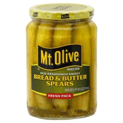 Mt. Olive Old-Fashioned Sweet Bread & Butter Spears Pickles - 24 oz