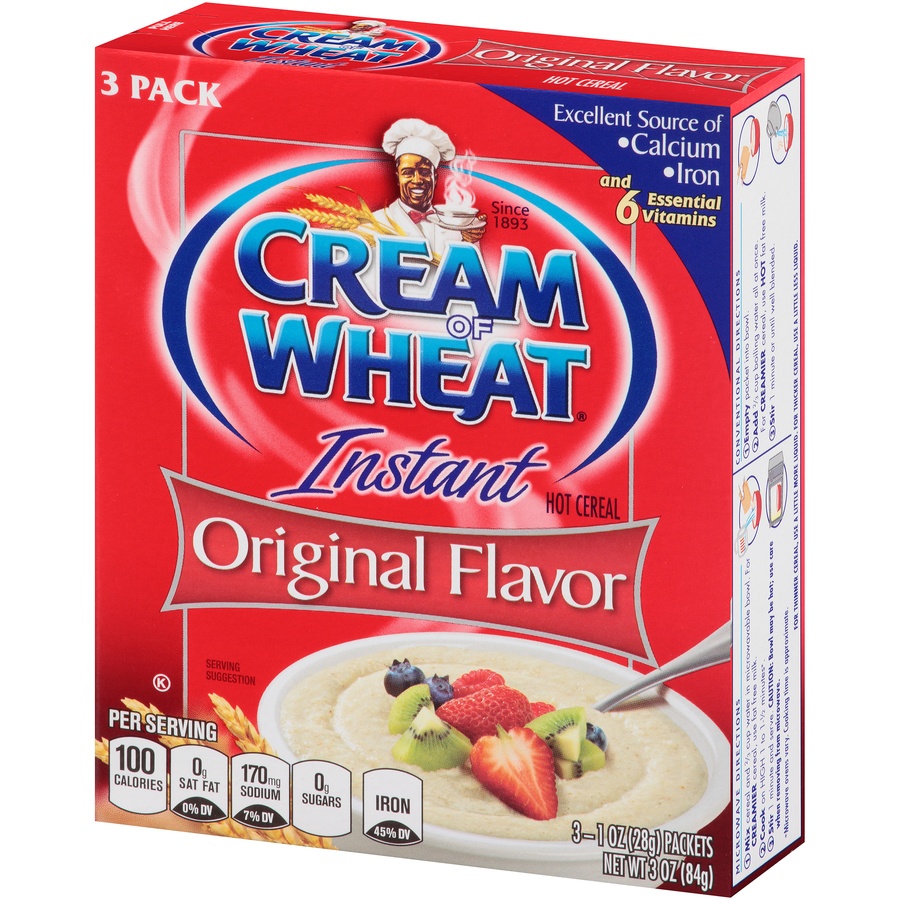 slide 3 of 8, Cream of Wheat Original Flavor Instant Hot Cereal, 3 ct; 1 oz