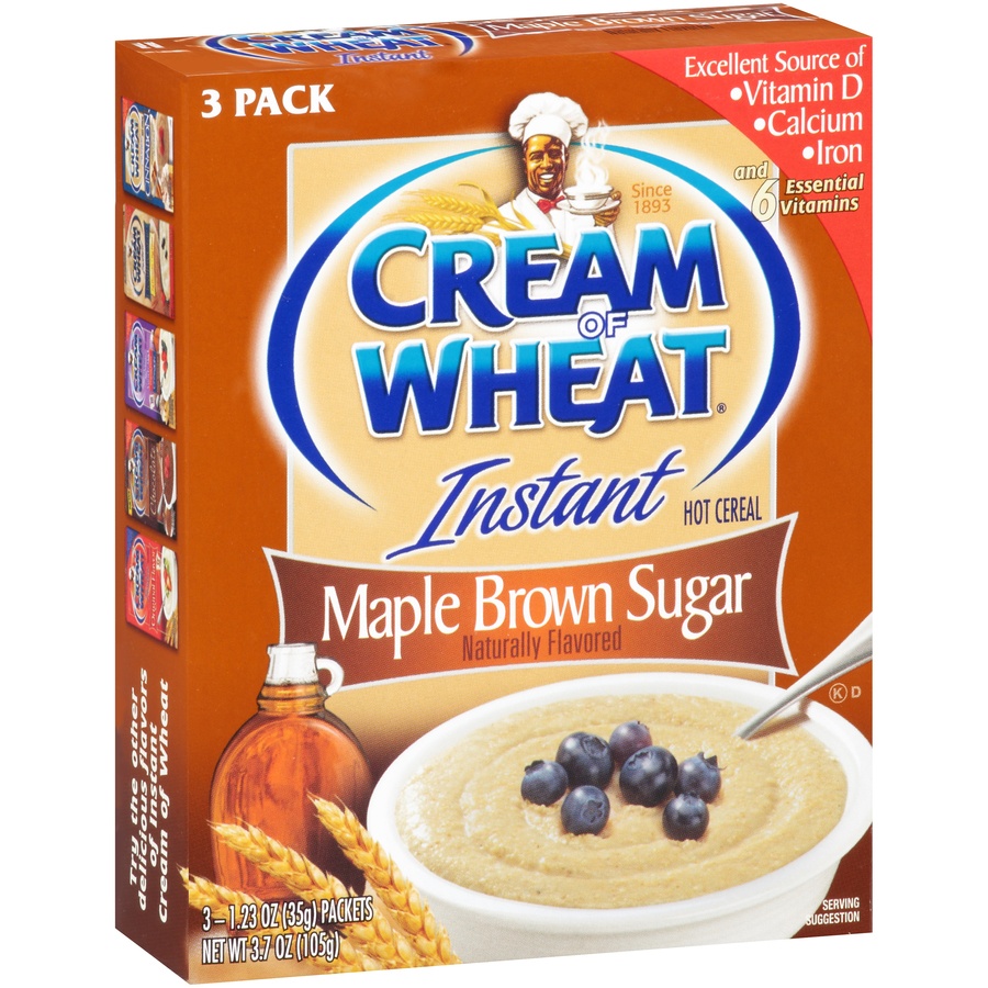 slide 2 of 3, Cream of Wheat Maple Brown Sugar Instant Hot Cereal, 3 ct; 1.23 oz