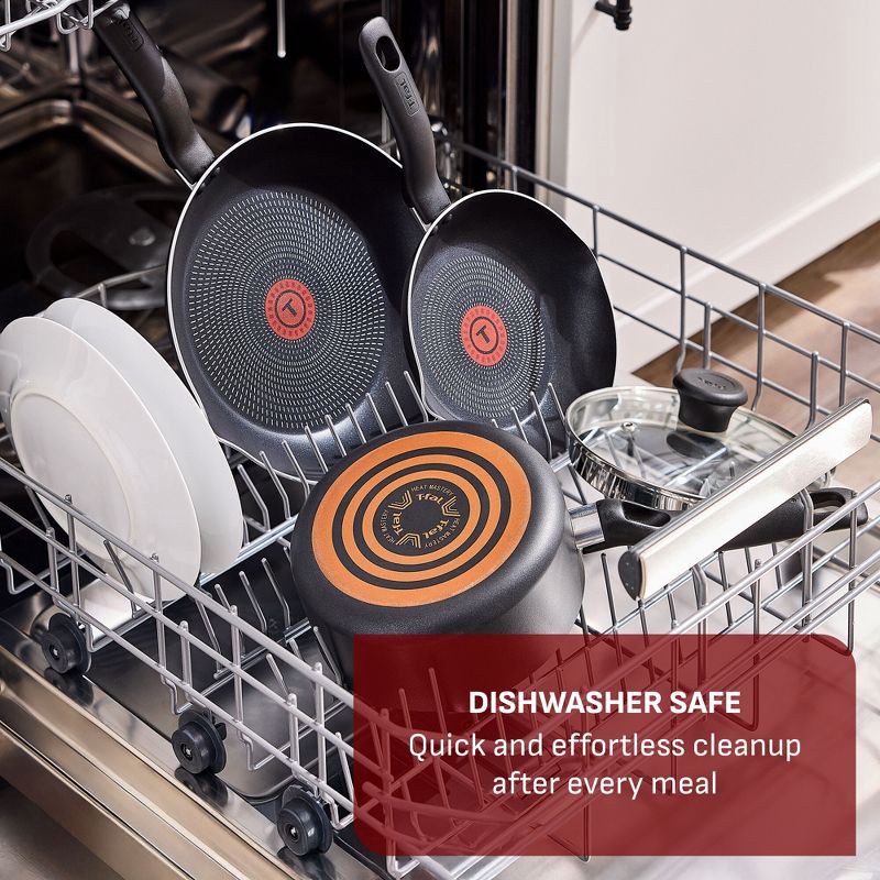 slide 7 of 10, T-Fal Simply Cook 5qt Nonstick Saute Pan with Lid Black, 5 qt