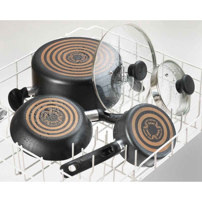 slide 10 of 10, T-fal 5qt Saute Pan with Lid Simply Cook Nonstick Cookware Black, 5 qt