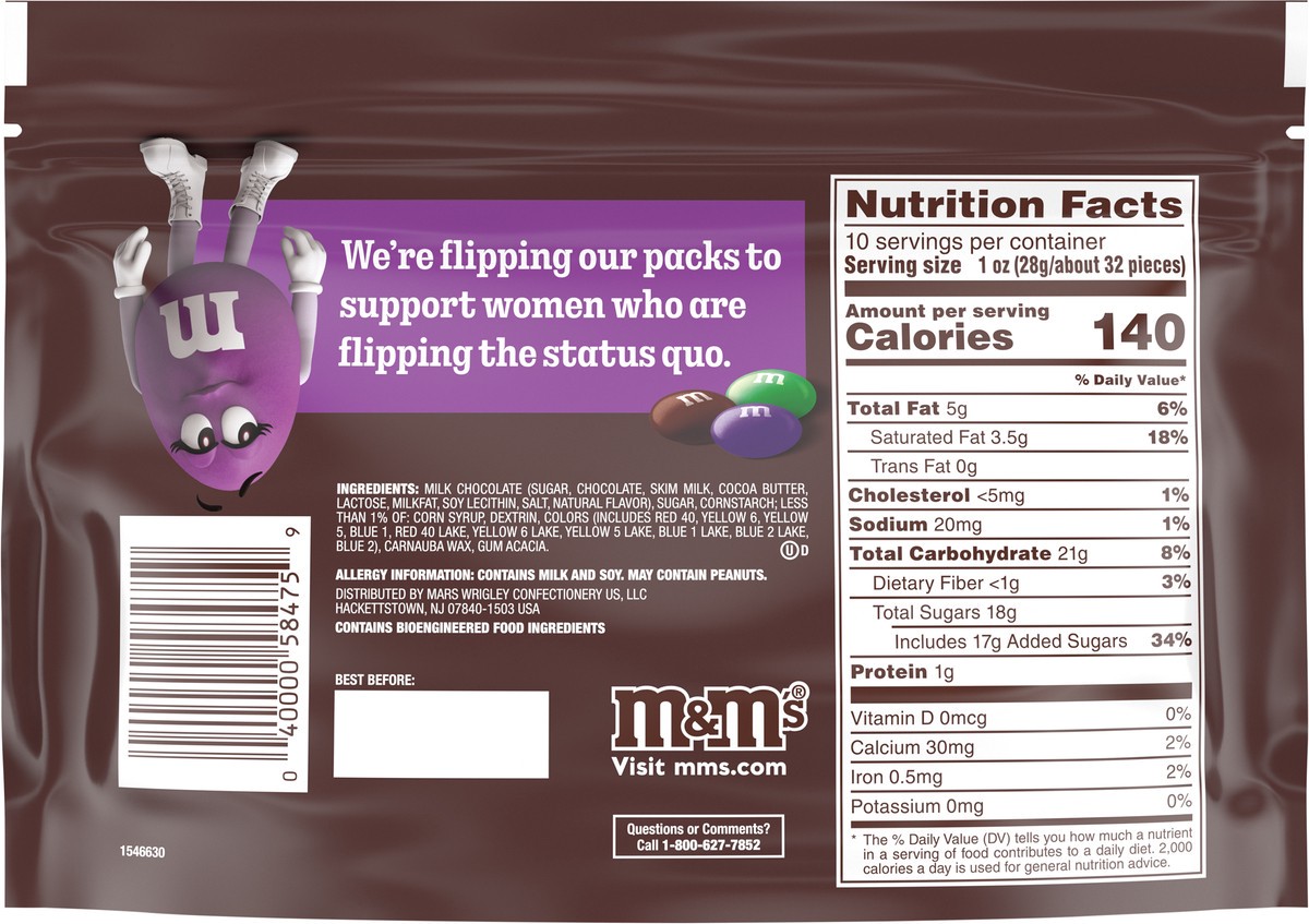 slide 2 of 9, M&M's Limited Edition Milk Chocolate Candy featuring Purple Candy, Sharing Size 10 oz Bag, 10 oz