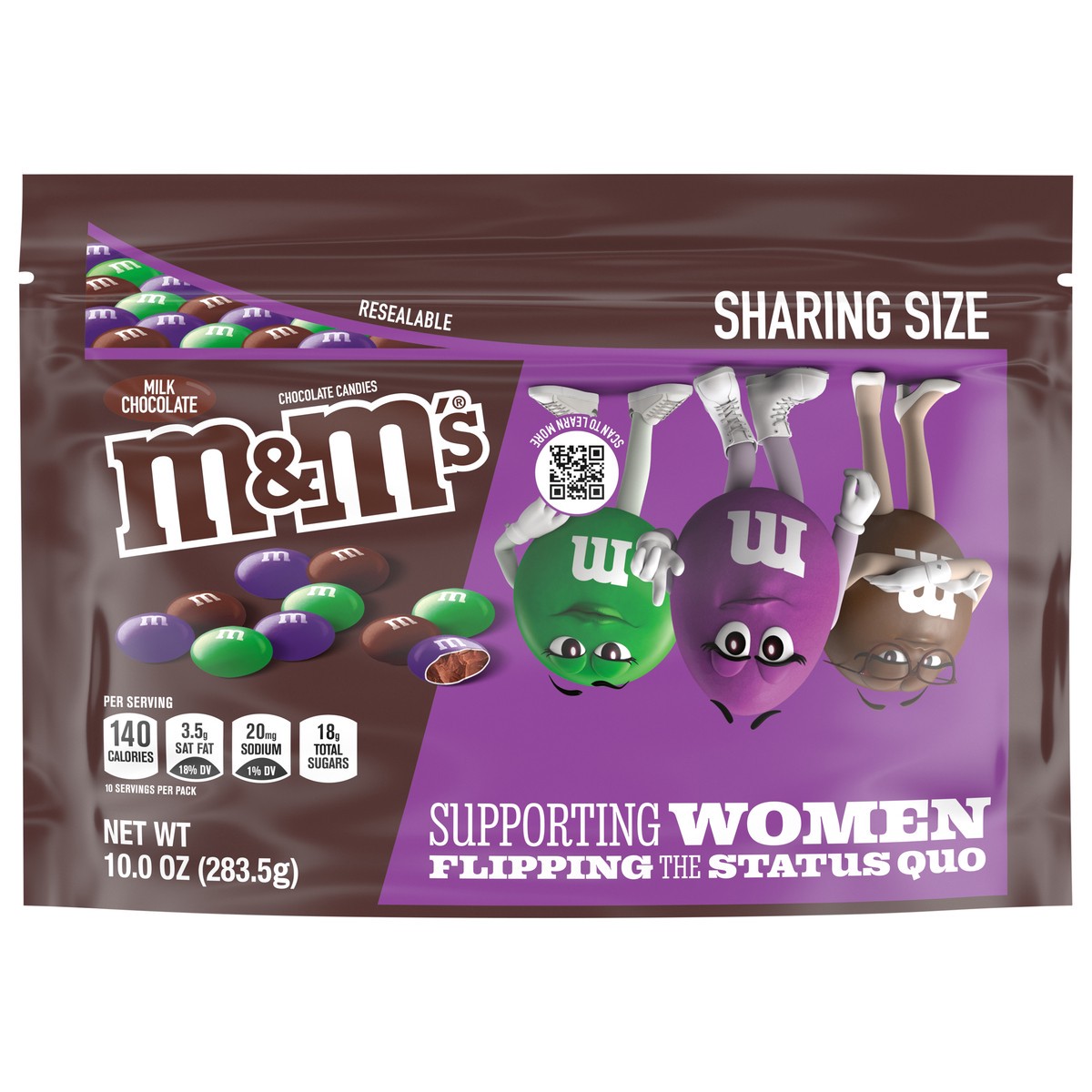 slide 1 of 9, M&M's Limited Edition Milk Chocolate Candy featuring Purple Candy, Sharing Size 10 oz Bag, 10 oz