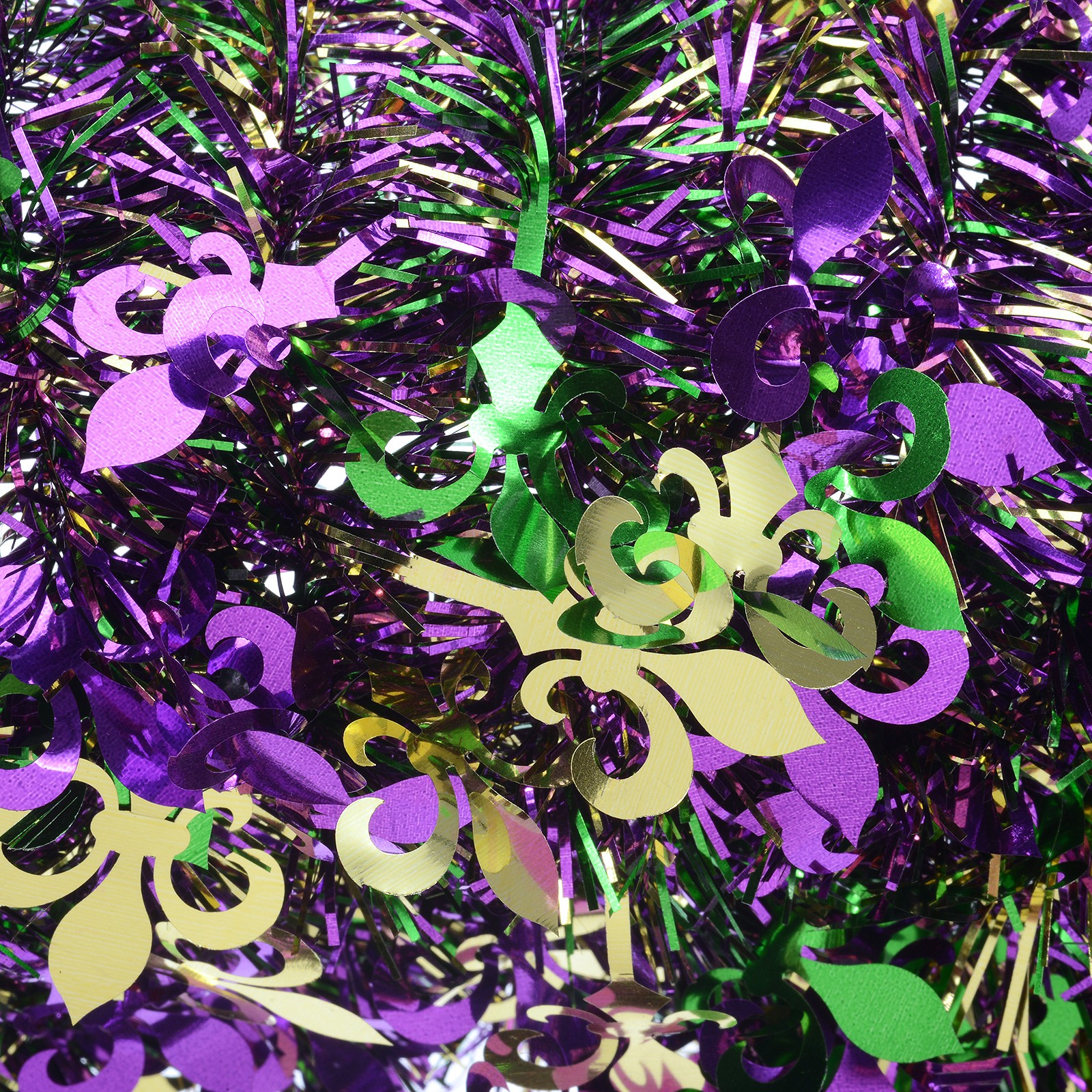 slide 2 of 2, 20" Mardi Gras Tinsel Wreath By Celebrate It, 20 in