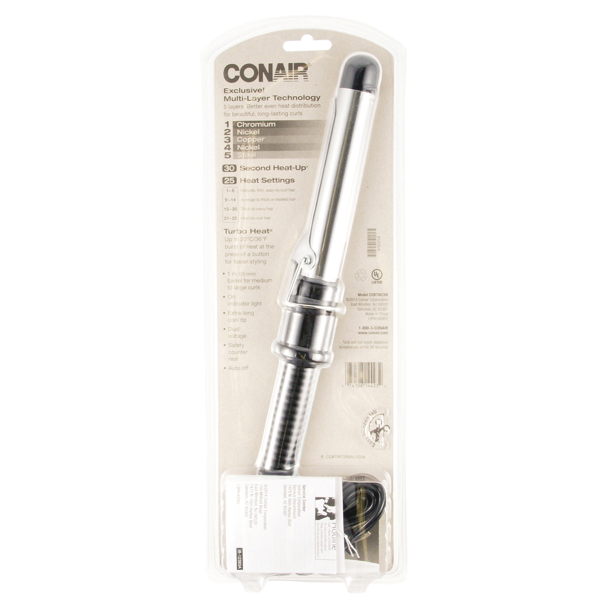 slide 2 of 2, Conair Curling Iron, Classic Curls, 1 Inch, 1 ct