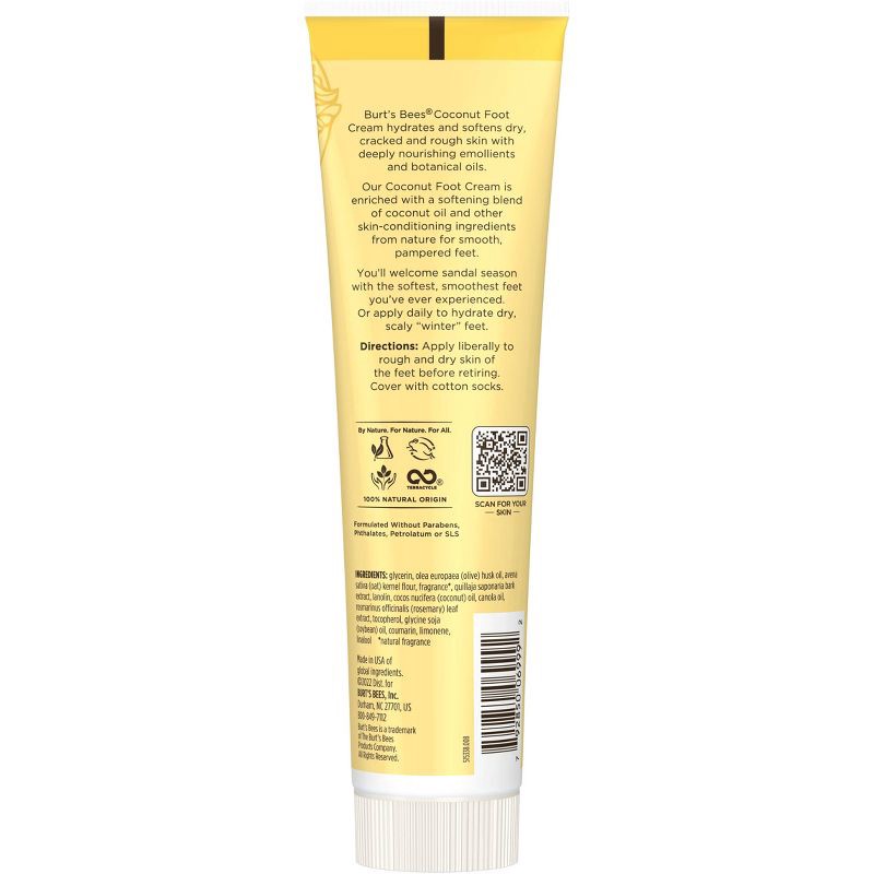 slide 2 of 9, Burt's Bees Foot Cream Lotion - Coconut - 4.34oz​, 4.34 oz