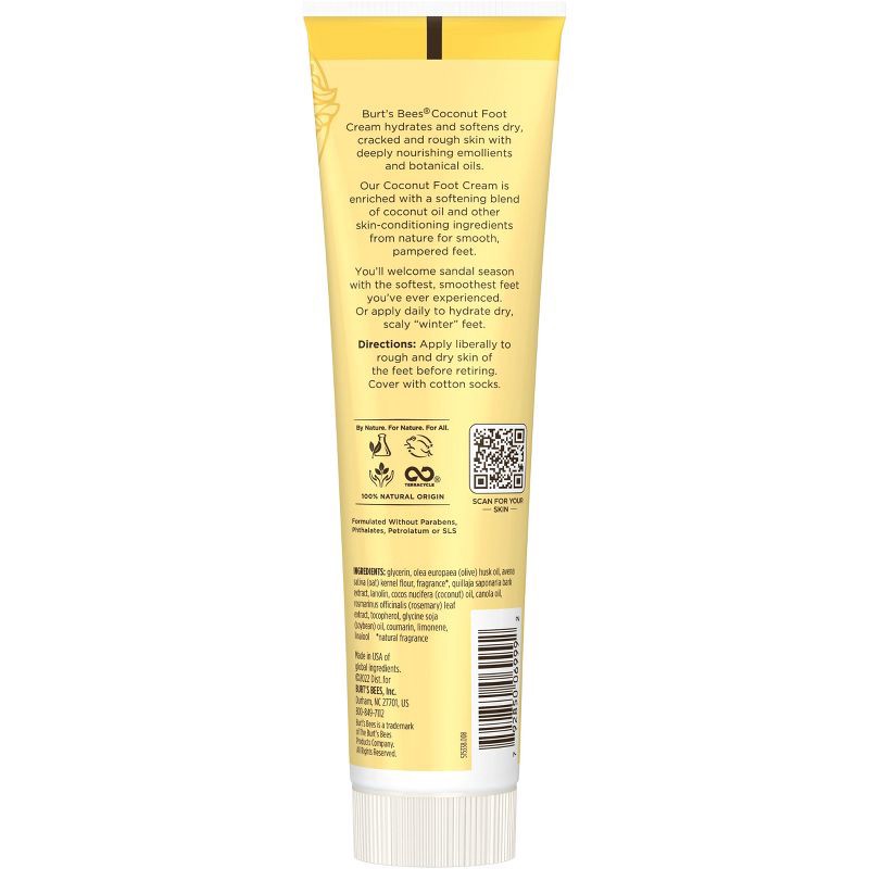 slide 5 of 9, Burt's Bees Foot Cream Lotion - Coconut - 4.34oz​, 4.34 oz