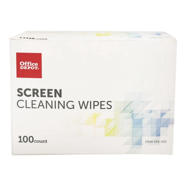 slide 2 of 4, Office Depot® Brand Screen Individually Wrapped Cleaning Wipes, Box Of 100, 100 ct