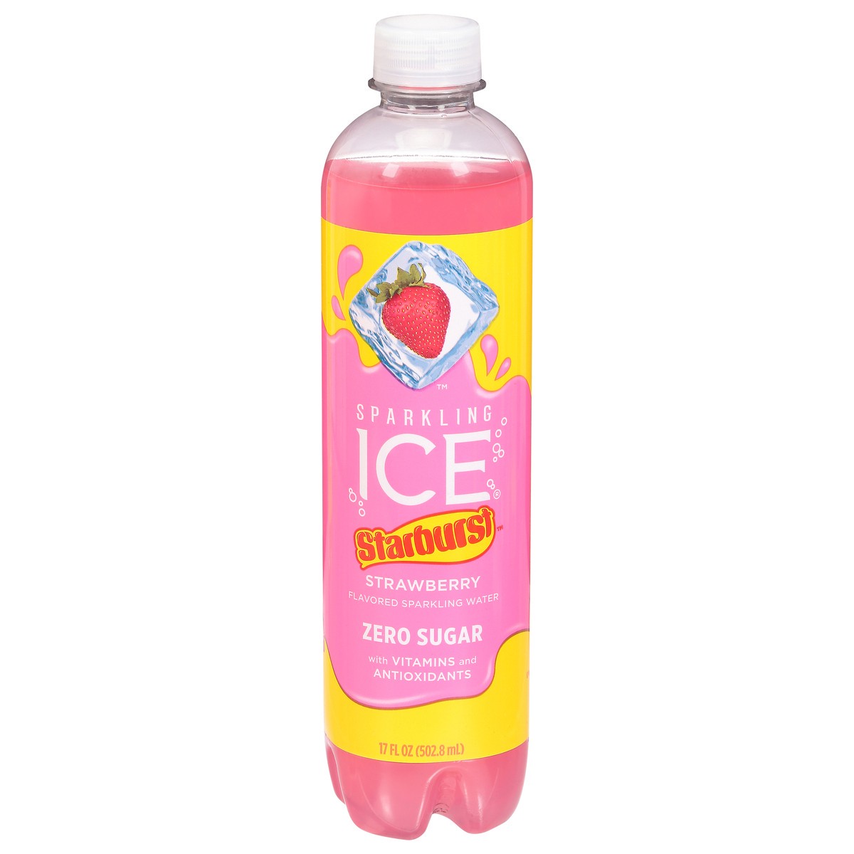 slide 2 of 13, Sparkling ICE STARBURST Strawberry 17oz Bottle,
