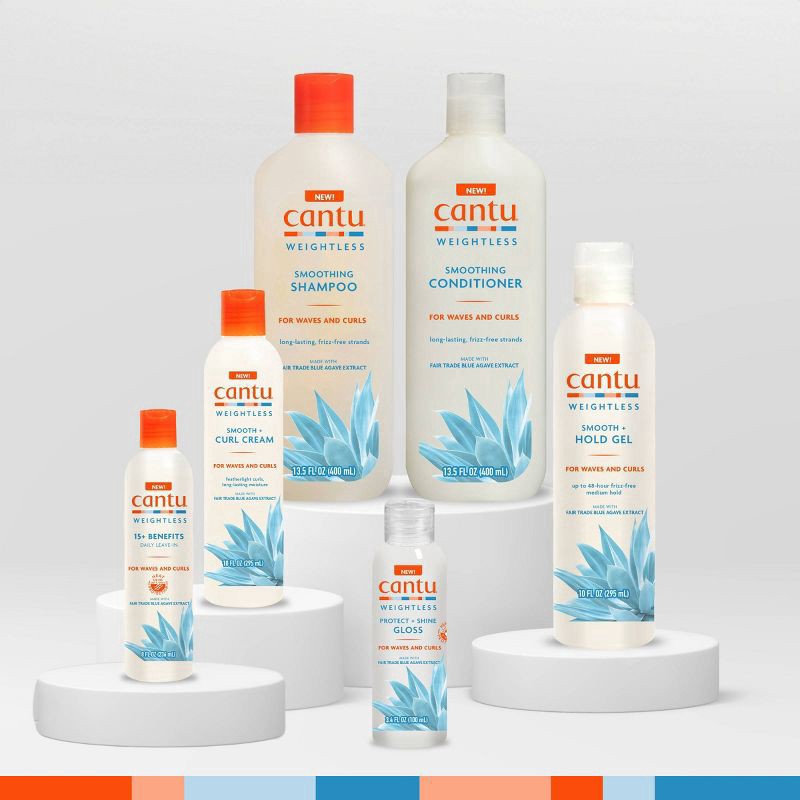 slide 5 of 6, Cantu Weightless Smooth + Curl Cream 10 fl oz, 10 fl oz
