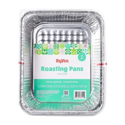 Hy-Vee Roasting Pan With Lid - 2 Pack