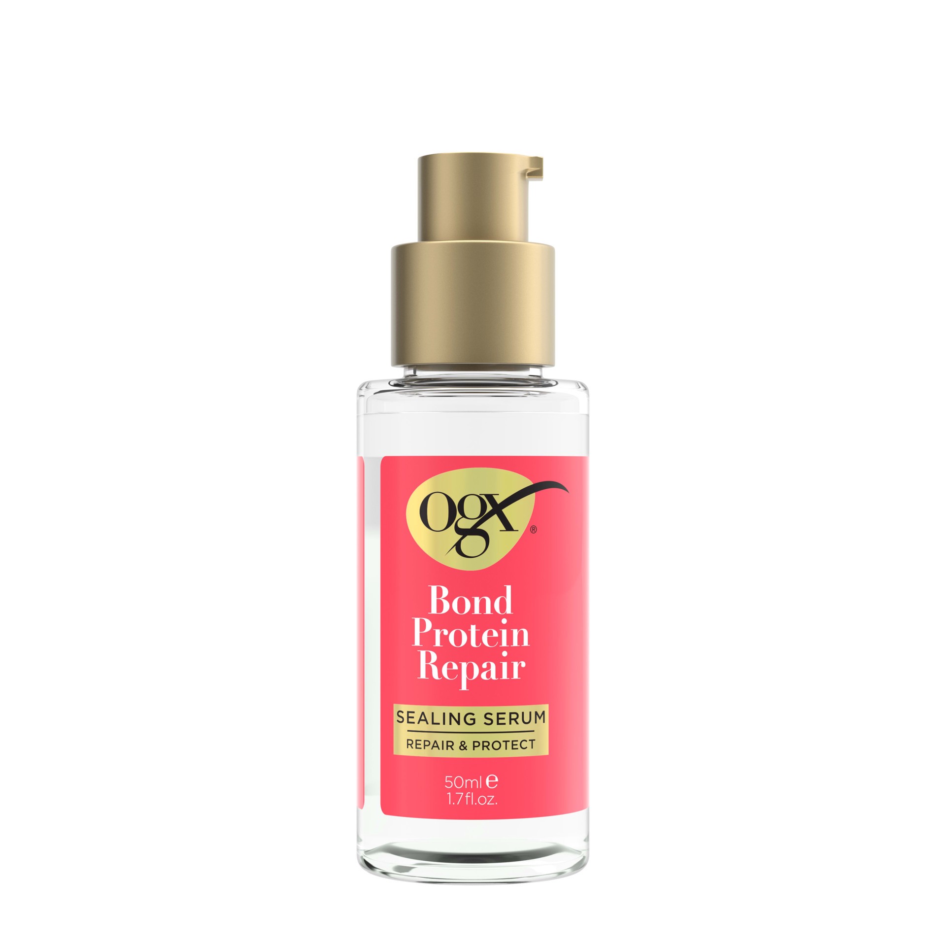 slide 1 of 9, OGX Repair & Protect Bond Protein Repair Sealing Serum, 1.7 fl. oz, 1.7 fl oz