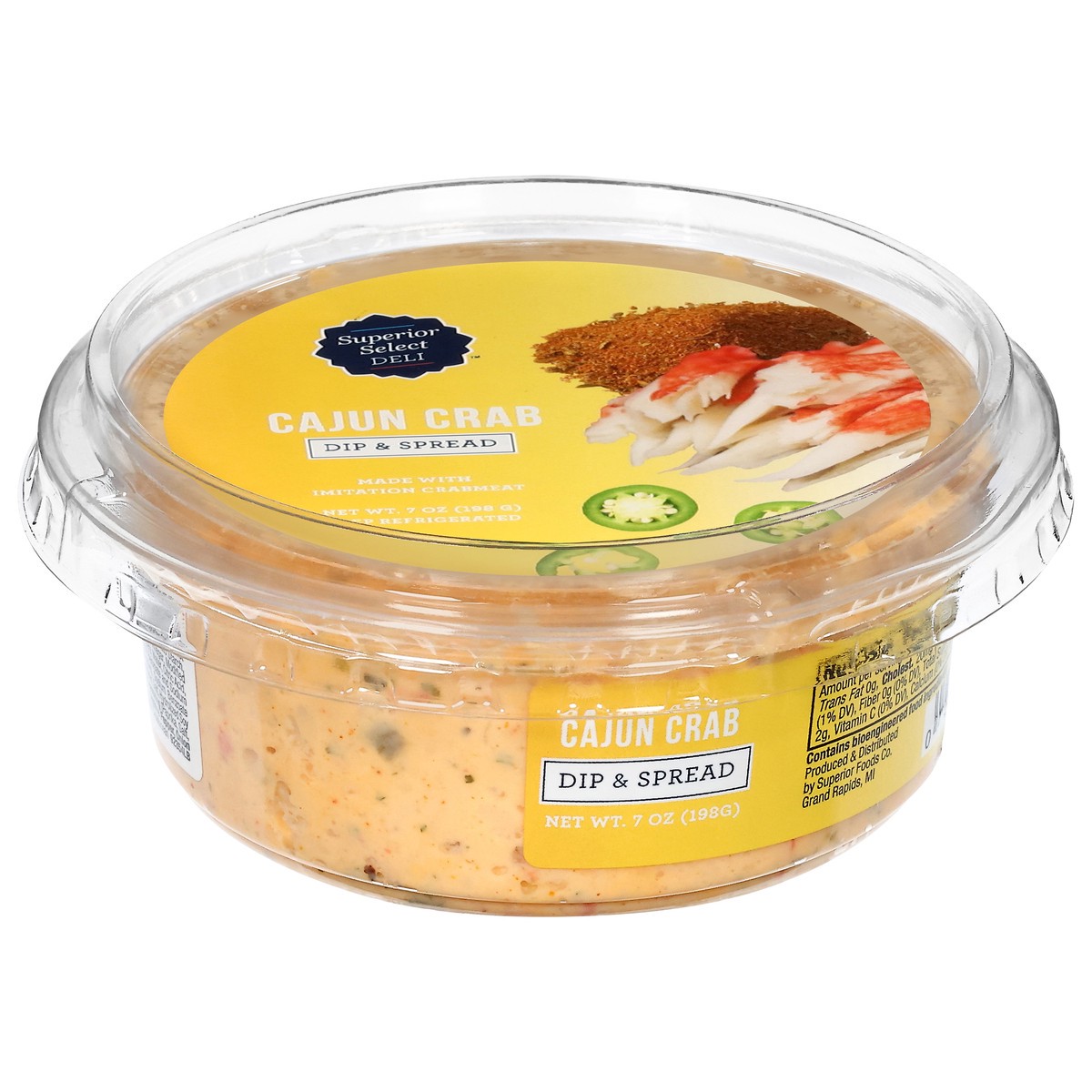slide 9 of 13, Superior Select Cajun Crab Dip & Spread - 7 oz, 7 oz