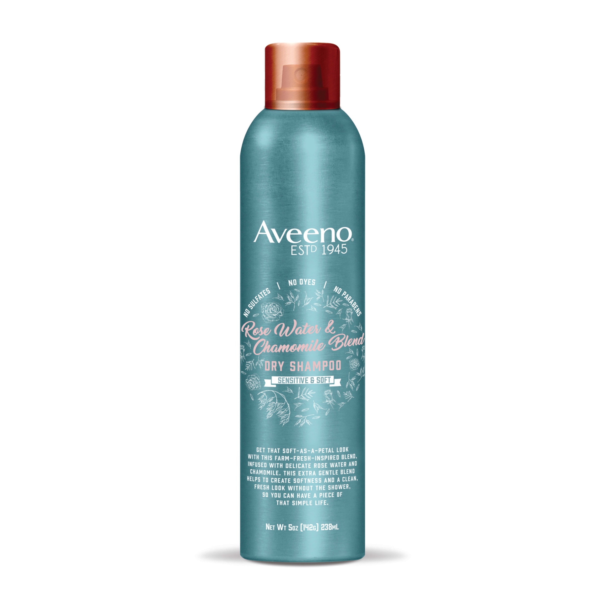 slide 1 of 2, Aveeno Rose Water & Chamomile Blend Dry Shampoo, 5 oz