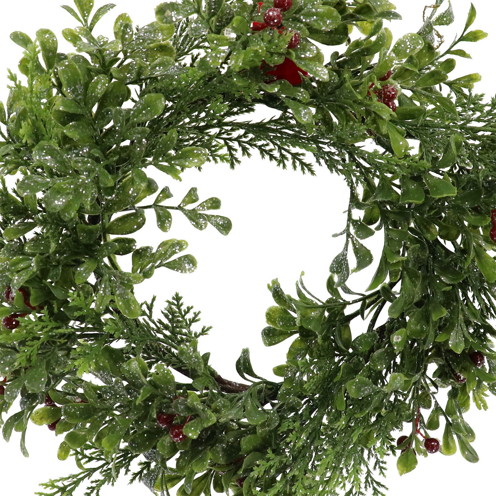 slide 2 of 2, 12" Mini Icy Mistletoe Wreath By Ashland, 12 in
