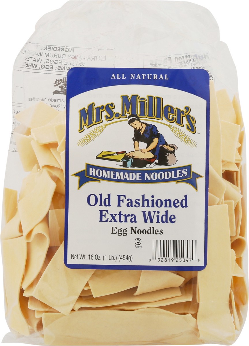 slide 6 of 12, Mrs. Miller's Old Fashioned Extra Wide Egg Noodles, 16 oz