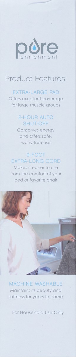 slide 9 of 9, Pure Enrichment Pure Relief Plush Heating Pad XL 1 ea, 1 ct