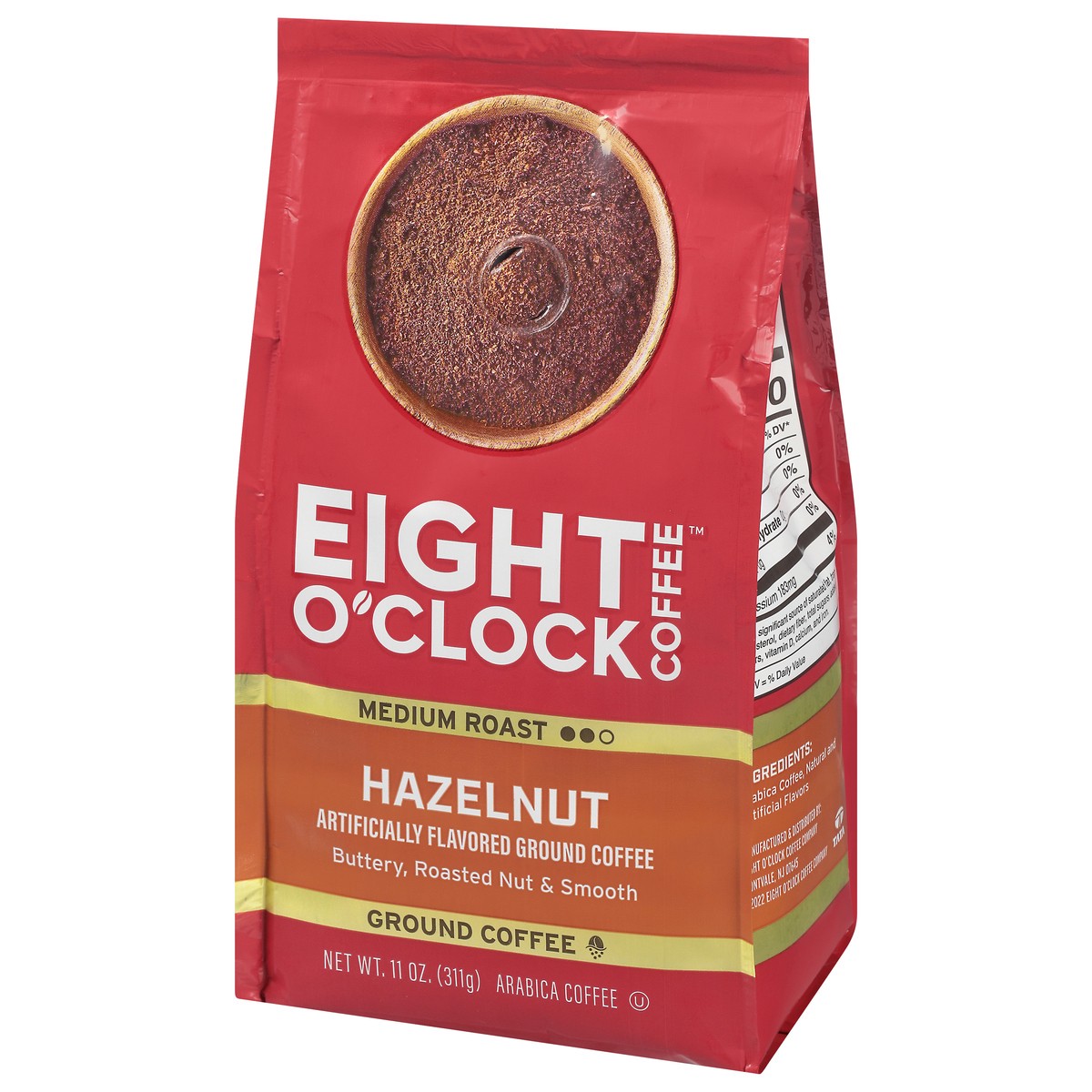 slide 3 of 9, Eight O'Clock Coffee Medium Roast Ground Hazelnut Coffee 11 oz, 12 oz