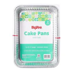 Hy-Vee Cake Pan With Lid 2 Pack