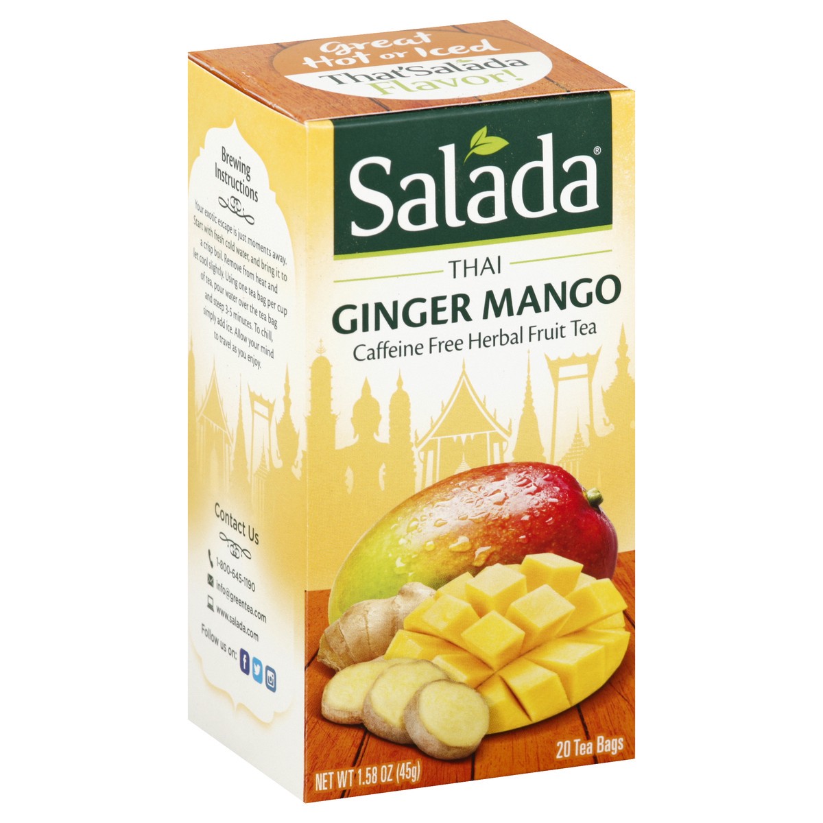 slide 3 of 5, Salada Tea Ginger Mango 20 ea, 20 ct