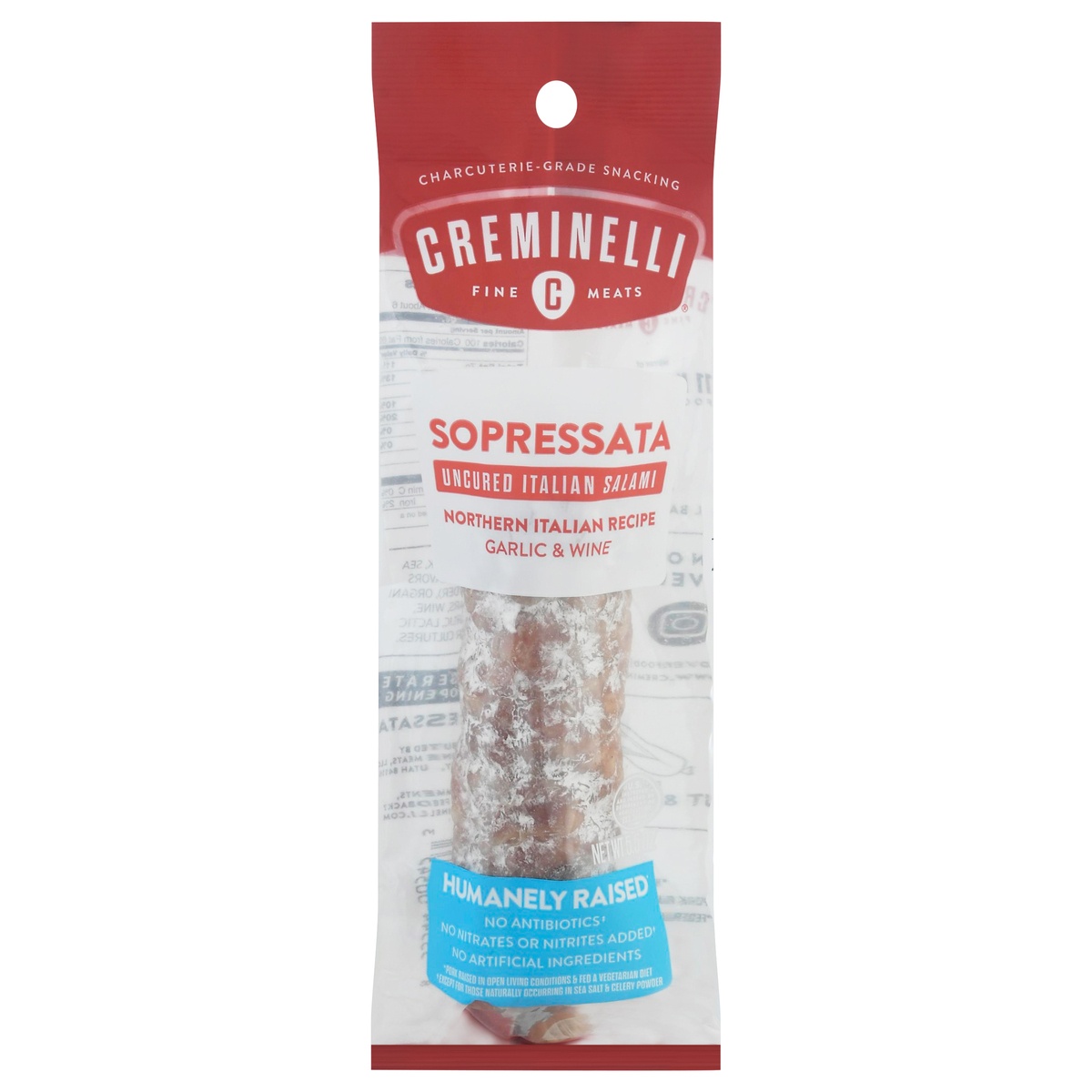 slide 1 of 1, Creminelli Garlic & Wine Sopressata Italian Salami, 5.5 oz