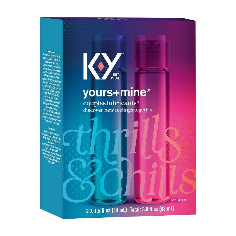 slide 5 of 11, K-Y Yours + Mine Couples Personal Lube - 3 fl oz/2ct, 3 fl oz, 2 ct