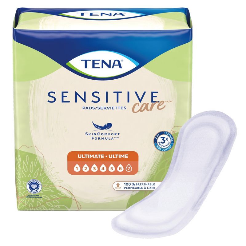 slide 2 of 6, TENA Sensitive Care Incontinence Pads for Women - Ultimate Absorbency - 33ct, 33 ct