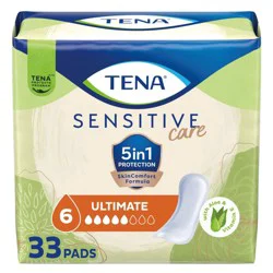 TENA Sensitive Care Incontinence Pads for Women - Ultimate Absorbency - 33ct