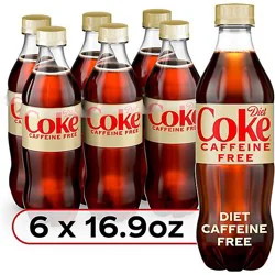 Diet Coke Soda Pop Cola Caffeine Free - 6-16.9 Fl. Oz.
