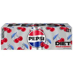 Pepsi Soda Diet Wild Cherry - 12-12 Fl. Oz.