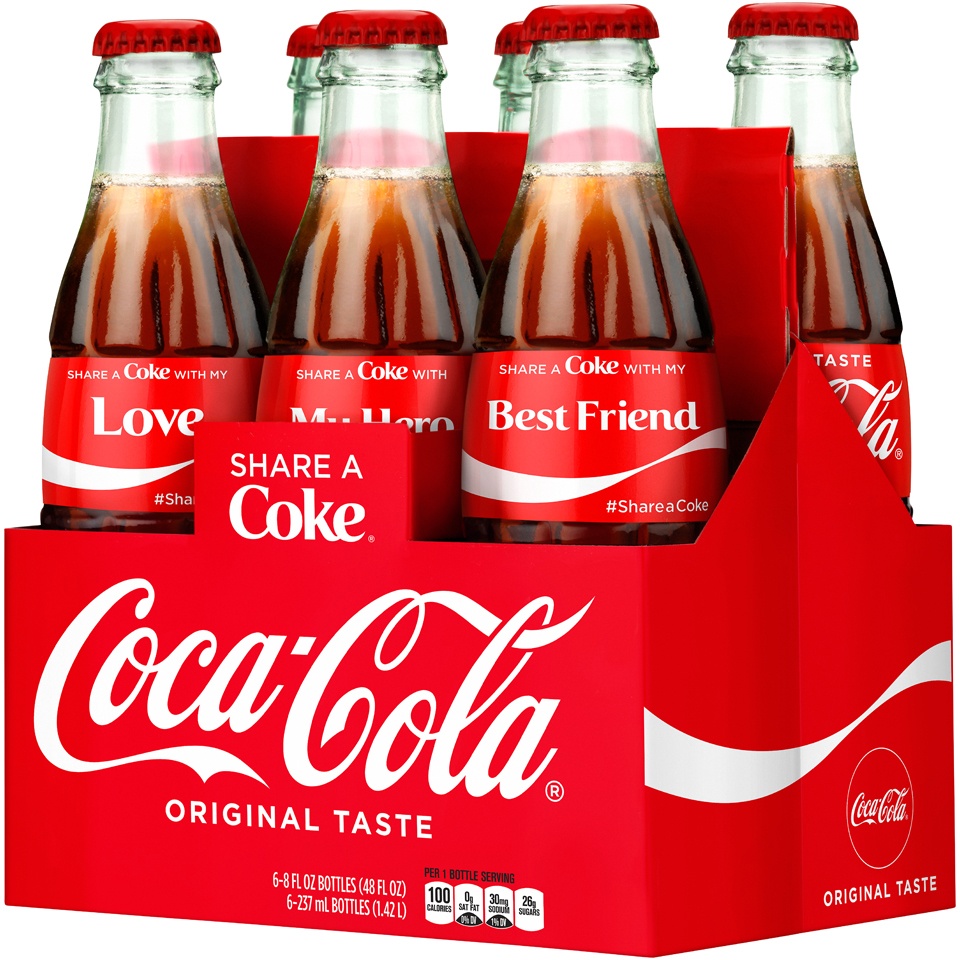 slide 2 of 5, Coca-Cola Soda Soft Drink, 8 fl oz, 6 Pack, 6 ct; 8 fl oz