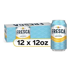 Fresca Soda Flavored Sparkling Sugar Free Zero Calorie Original Citrus - 12-12 Fl. Oz.
