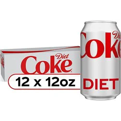 Diet Coke Diet Soda Soft Drinks Cans Fridge Pack - 12-12 Fl. Oz.