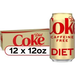 Diet Coke Caffeine Free Soda Soft Drinks Pack - 12-12 Fl. Oz.