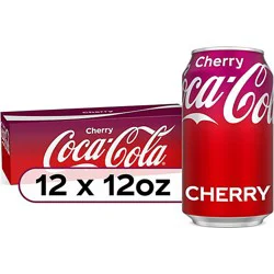 Coca-Cola Soda Pop Flavored Cherry - 12-12 Fl. Oz.
