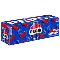 Pepsi Soda Pop Wild Cherry Cola - 12-12 Oz
