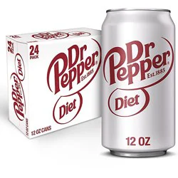 Dr Pepper Diet Soda Cans - 24-12 Fl. Oz.