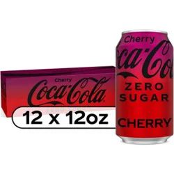 Coca-Cola Zero Cherry Diet Soda Soft Drinks Pack - 12-12 Fl. Oz.