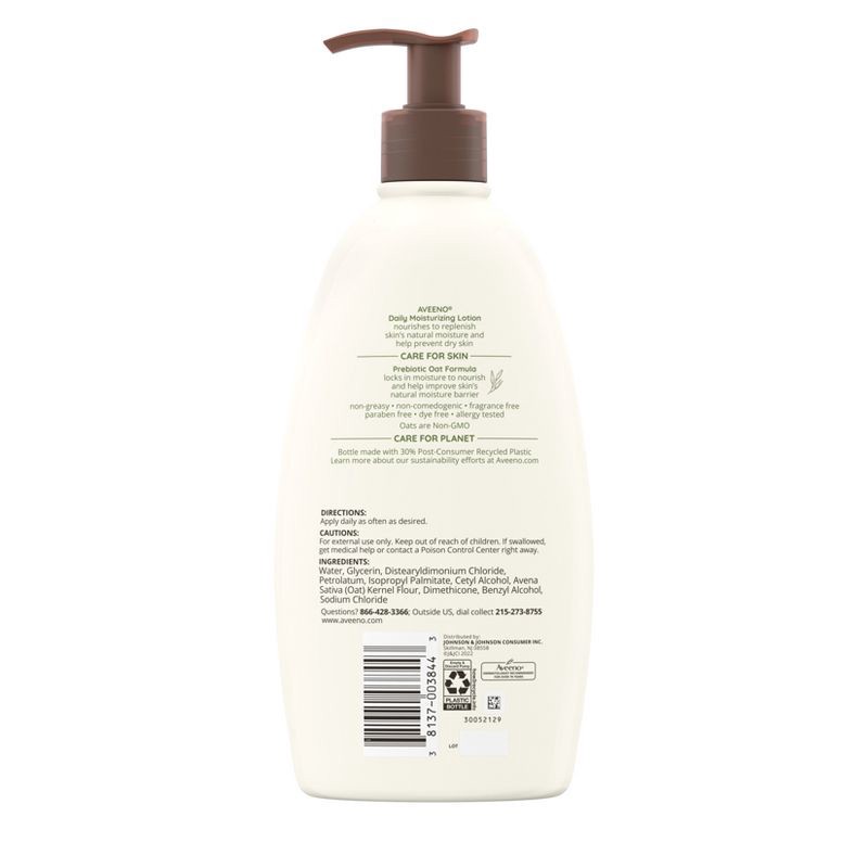 slide 2 of 7, Aveeno Daily Moisturizing Lotion For Dry Skin - Fragrance-Free - 18 fl oz, 18 fl oz