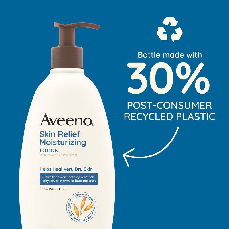 slide 5 of 7, Aveeno Skin Relief Moisturizing Lotion, Fragrance-Free, 18oz, 18 oz