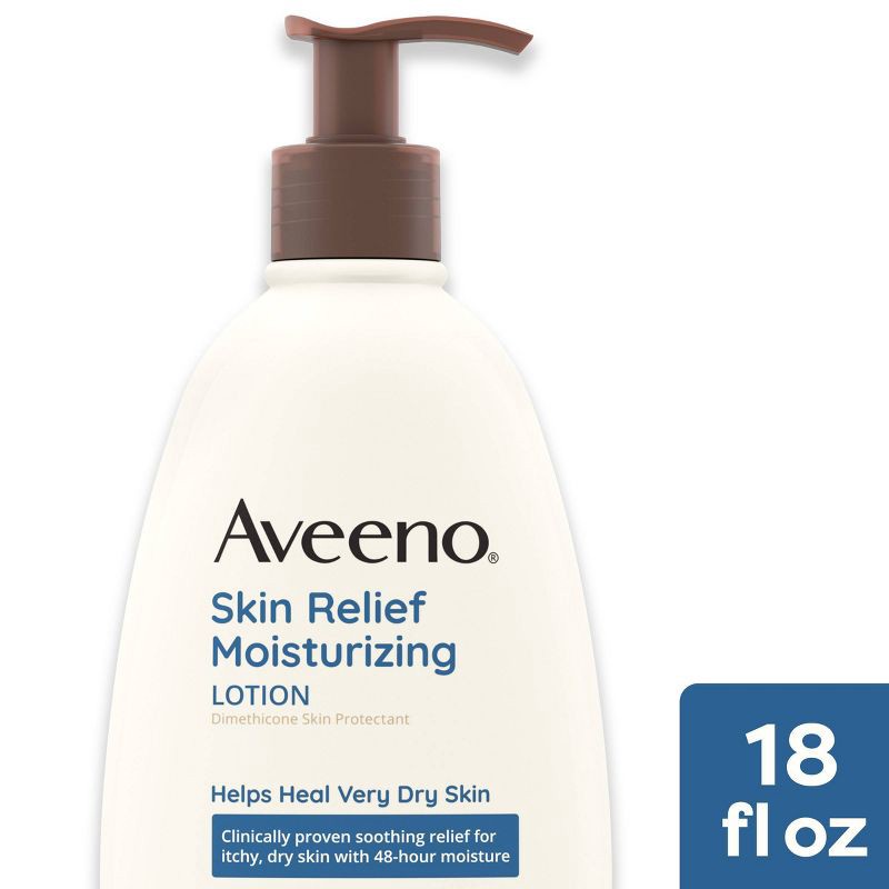 slide 1 of 7, Aveeno Skin Relief Moisturizing Lotion, Fragrance-Free, 18oz, 18 oz