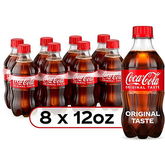 slide 1 of 1, Coca-Cola Soda Pop Classic - 8-12 Fl. Oz., 8 ct; 12 fl oz