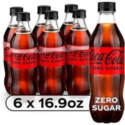 Coca-Cola Zero Sugar Soda Bottles - 6-16.9 Fl. Oz.