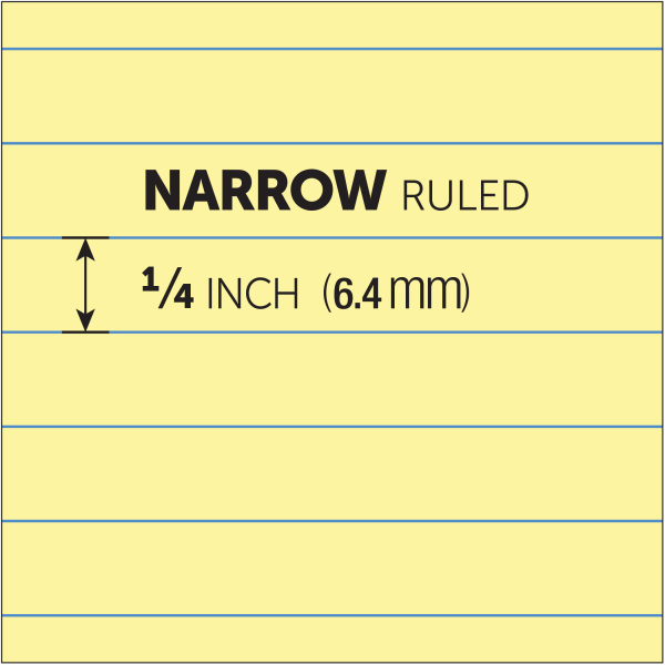 slide 6 of 6, Office Depot® Brand Professional Writing Pads, 5"" x 8"", Narrow Ruled, 50 Sheets, 100% Recycled, Canary, Pack Of 6, 6 ct