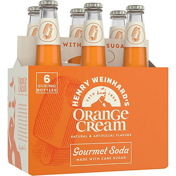 slide 1 of 3, Henry Weinhards Orange Cream 0% Abv Bottles - 6-12 Fl. Oz., 6 ct; 12 fl oz