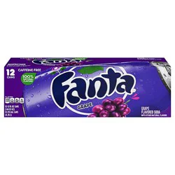 Fanta Soda Pop Grape Fruit Flavored 12 Count - 12 Fl. Oz.